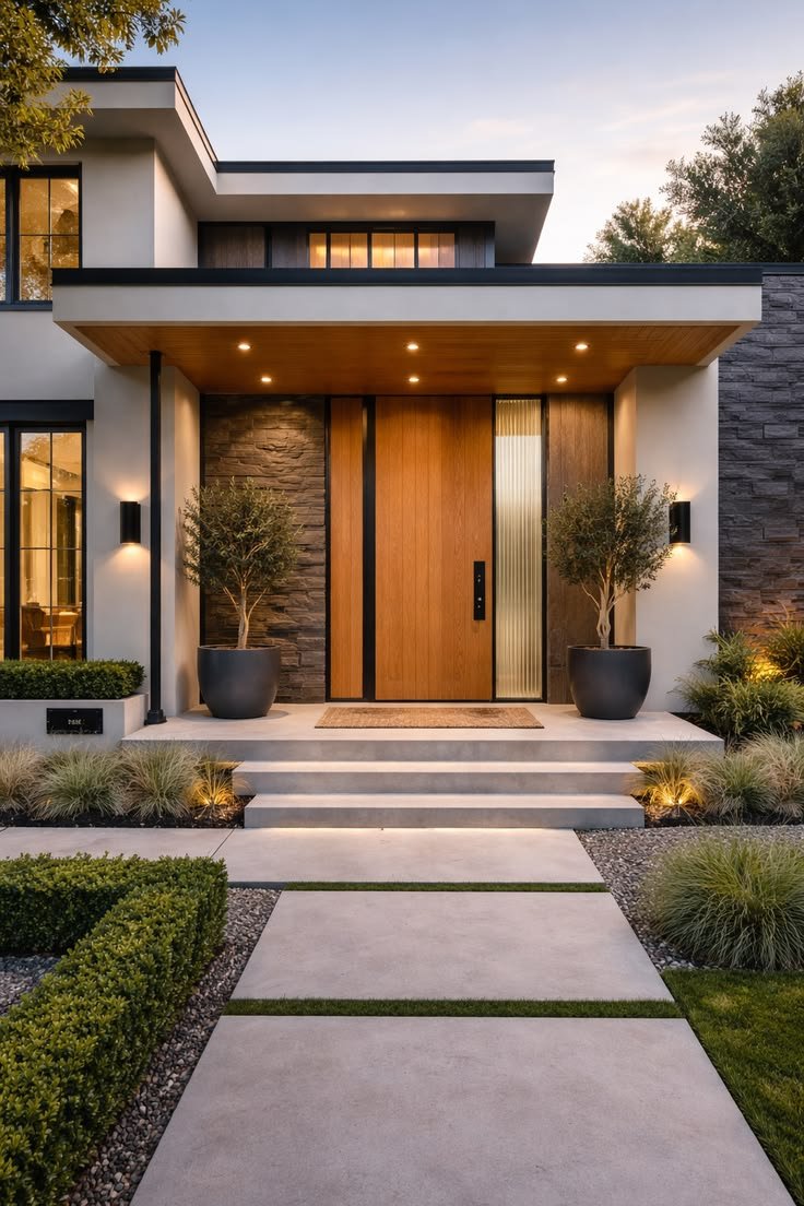 Soluciones modernas de iluminación para entradas residenciales