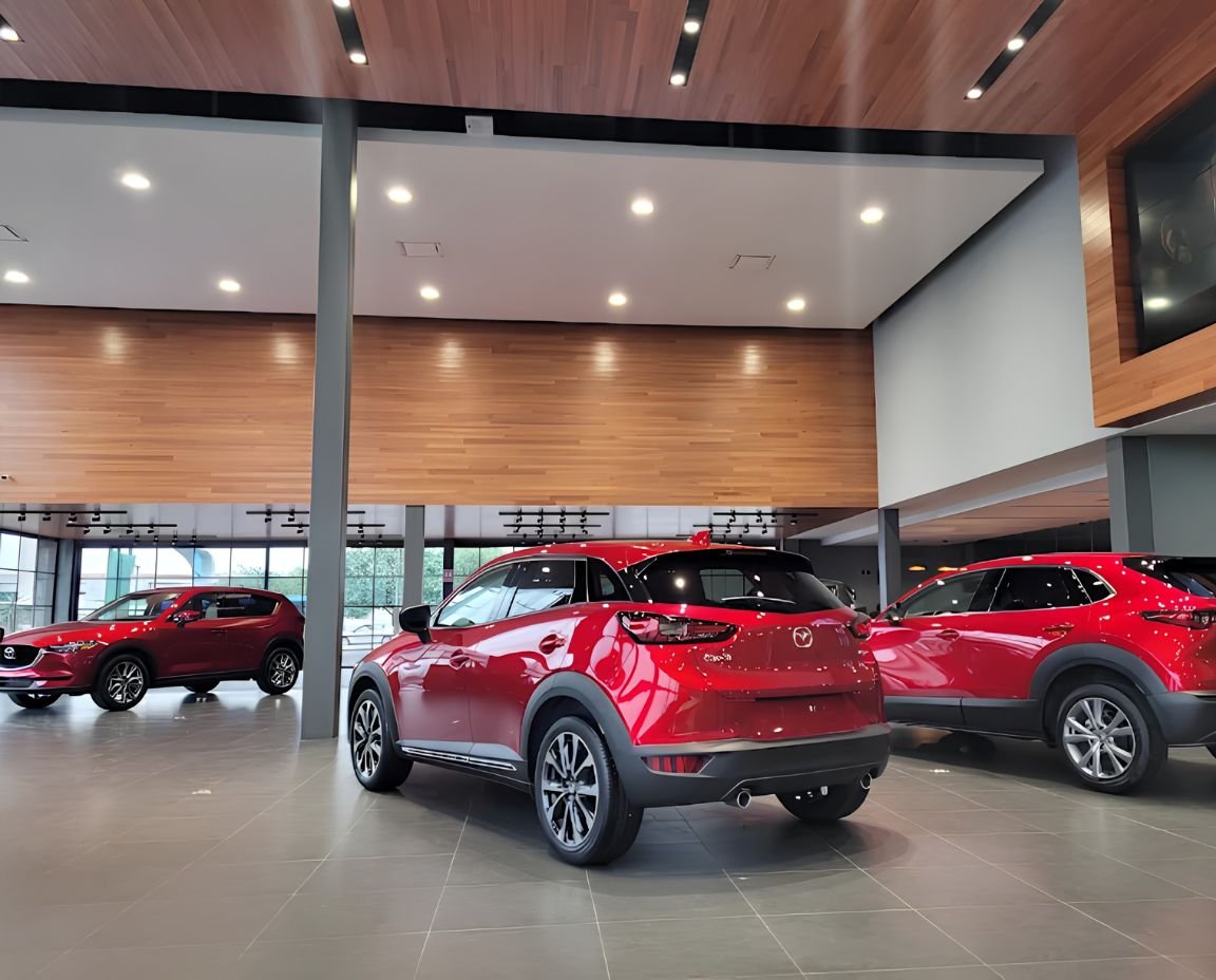 Iluminacion comercial_ agencia de autos en monterrey