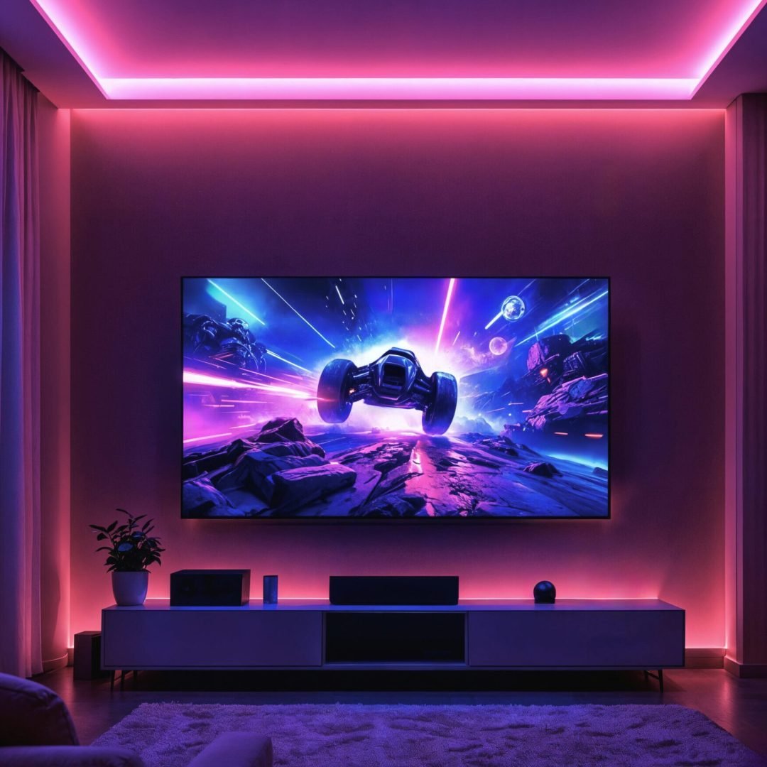 gaming-room-setup tiras led rgb
